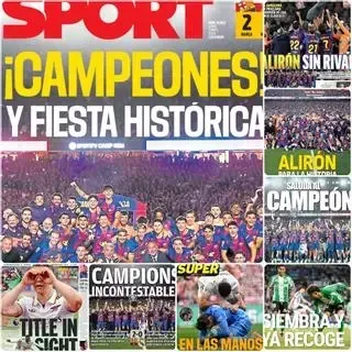 Duras portadas contra el Madrid tras el título del Barça:
