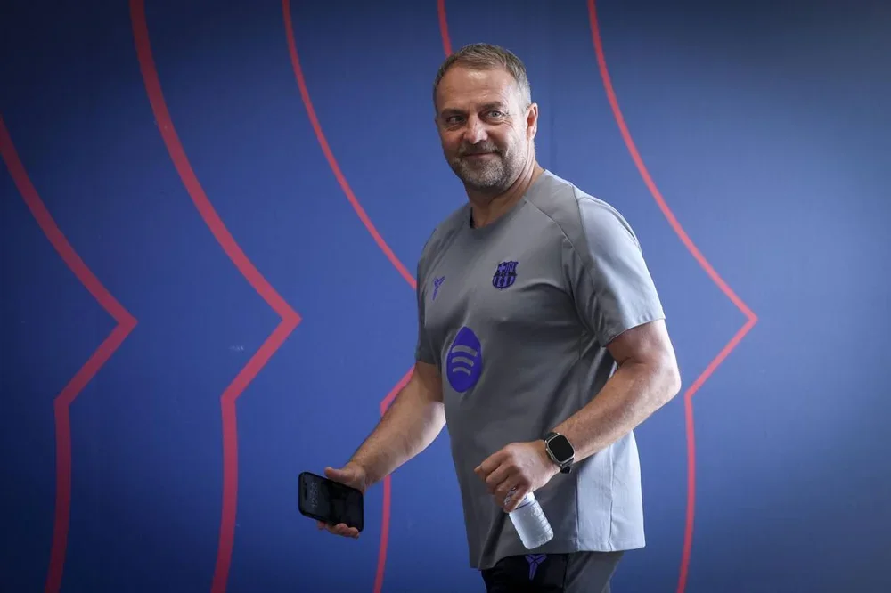El entrenador del FC Barcelona Hansi Flick